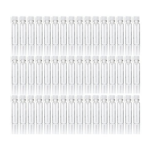 ELFENSTALL Elfensatll- 100PCS Transparent Clear 1ml 1/4 Dram Empty Glass Sample Vials With 0.5ml 10pcs Pipettes Droppers for Party Makeup Tool Essential Oils Aromatherapy Perfume Cologne - Image 2